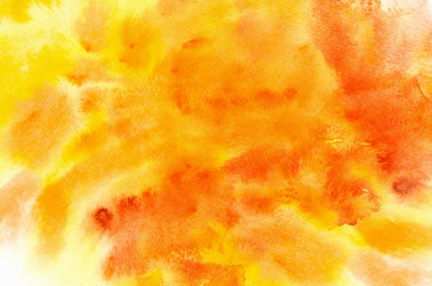 Orange Aquarell auf Papierhintergrund