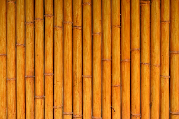 Orange Bambuszaun Textur Bambus Hintergrund