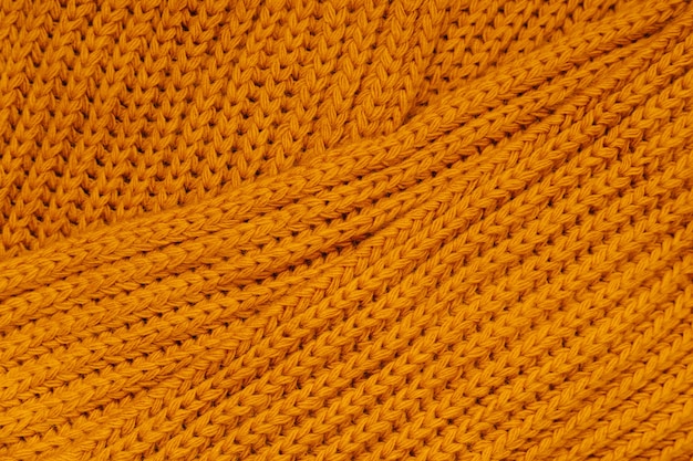 Orange Herbst Strickwolle Textur Hintergrund.