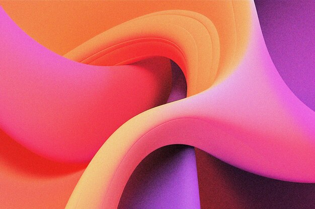 orange-magenta-violett-körnig-abstrakt-wellenförmiger flüssiger Hintergrund mit Geräuschtextur für Header-Posterverbot