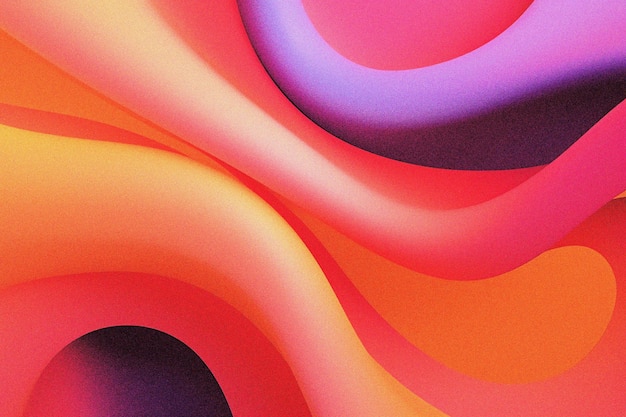 orange-magenta-violett-körnig-abstrakt-wellenförmiger flüssiger Hintergrund mit Geräuschtextur für Header-Posterverbot