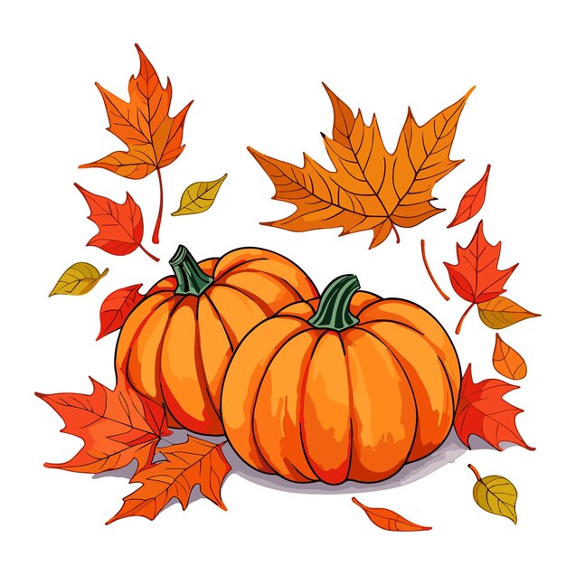 orange Pumpkin isoliert Halloween und Thanksgiving Dekoration