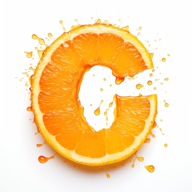 Orange-Schnitte in Form des Buchstaben C