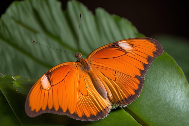 Orange Seitenansicht Schmetterling Julia