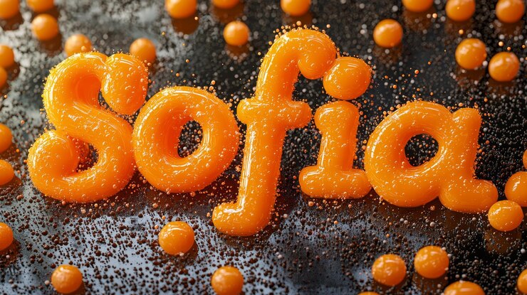 Foto orange slime tarjeta postal con nombre personalizado perfecta para la decoración