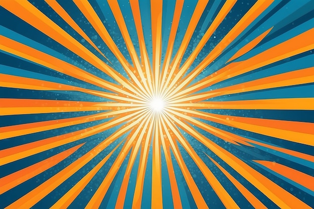 Foto orange sunburst pattern background rays radial summer banner retro fundo com raios ou listras no centro