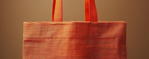 Orange Tote-Tasche auf dem Tisch