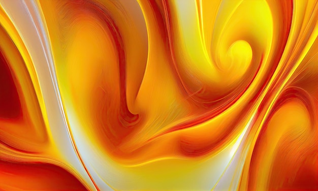 Orange und gelber Hintergrund abstrakte warme Kurven generative KI