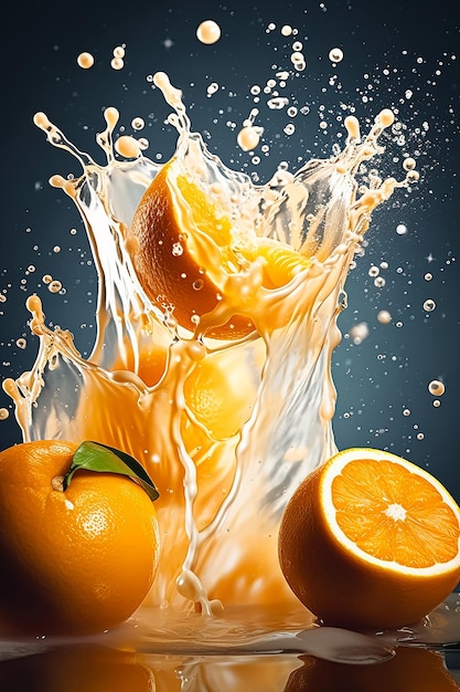 Orange und Milch Generative KI