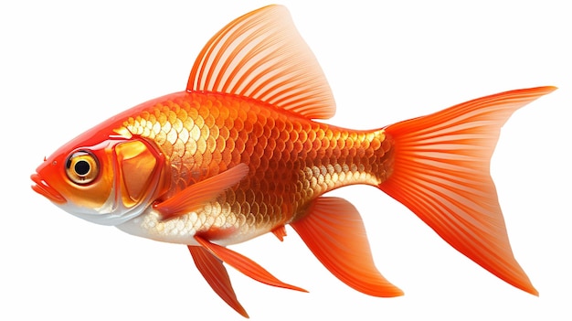 Orangefarbener Fisch isoliert