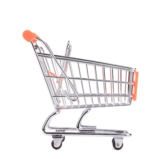 Orangefarbener Handwagen