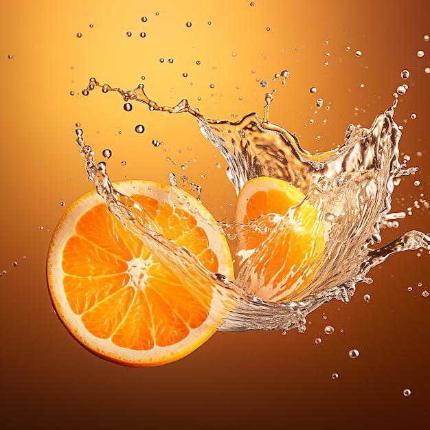 orangefarbener spritzender Hintergrund