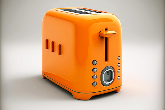 Orangefarbener Toaster für die Zubereitung eines köstlichen warmen Frühstücks