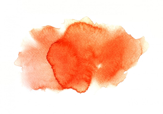 Foto orangefarbenes aquarell