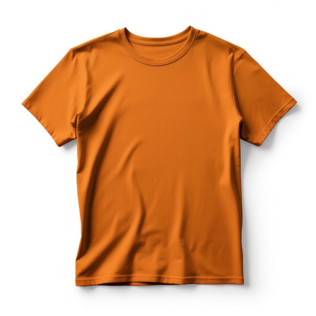 Orangefarbenes T-Shirt-Modell isoliert