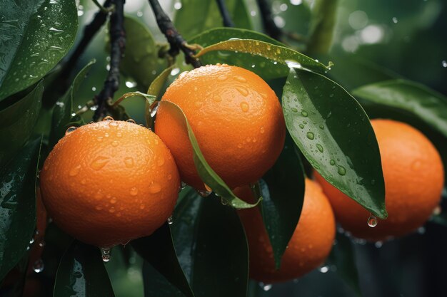 Orangen im Baum