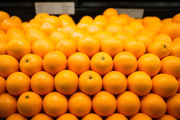 Orangen im Supermarkt Schuss aus der Nähe