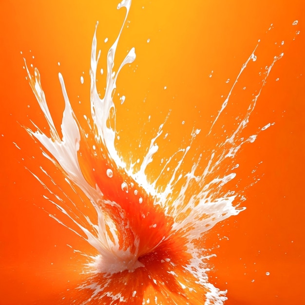 Foto orangen-splash-hintergrund generiert ai