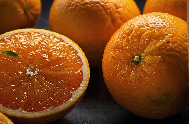 Orangen werden für den Saft geschnitten