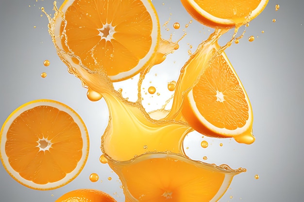 Orangensaft auf weißem Hintergrund