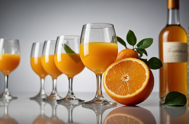 Orangensaft in einem Weinglas