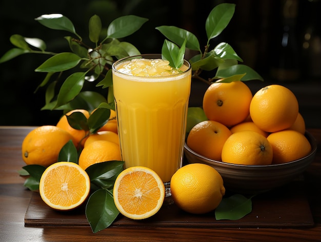 Orangensaft mit frischen Zitrusfrüchten