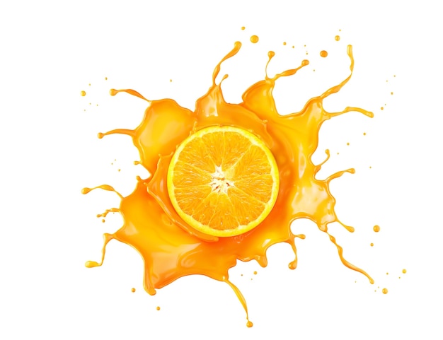 Orangensaft mit Orangenstücke