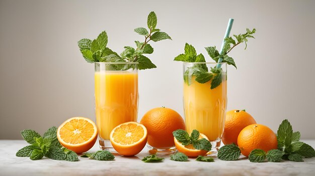 Orangensaft Zitronengetränk Eis frisch Früchte Vitamin Spritzer köstlich lecker 7