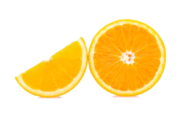 Orangenscheibe isoliert