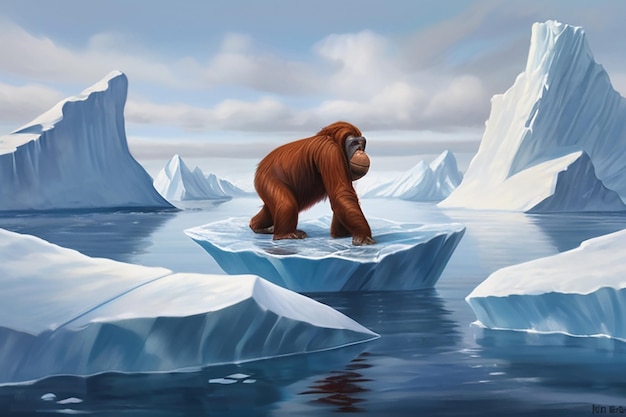 Orangután de la isla de los icebergs