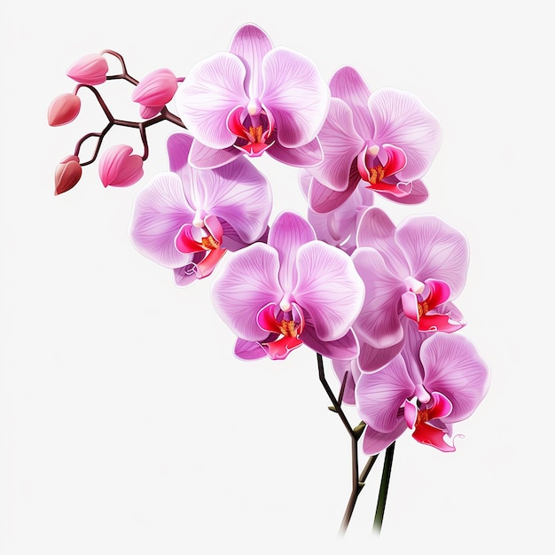 Orchideenpflanzen auf durchsichtigem Hintergrund