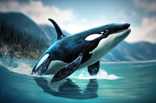 Orcinus orca uma baleia assassina