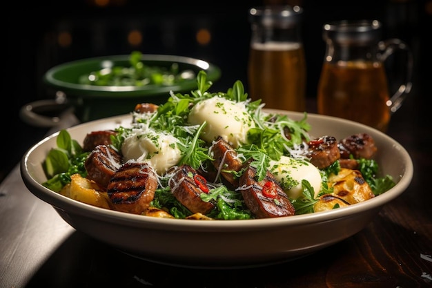 Orecchiette con brócoli Rabe y salchichas