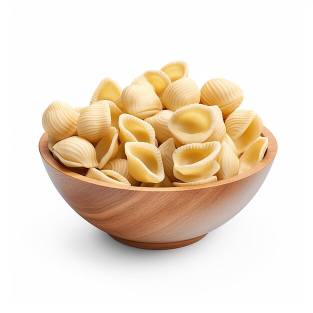 Orecchiette Pasta Bowl com fundo branco isolado