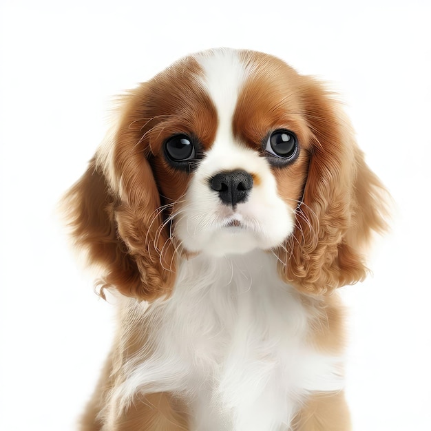 Las orejas esponjosas del bebé Cavalier King Charles Spaniel AI generativa