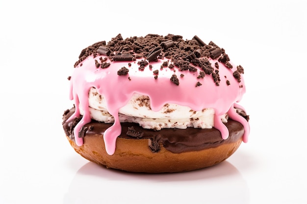 Oreo helado y rosquilla en sándwich