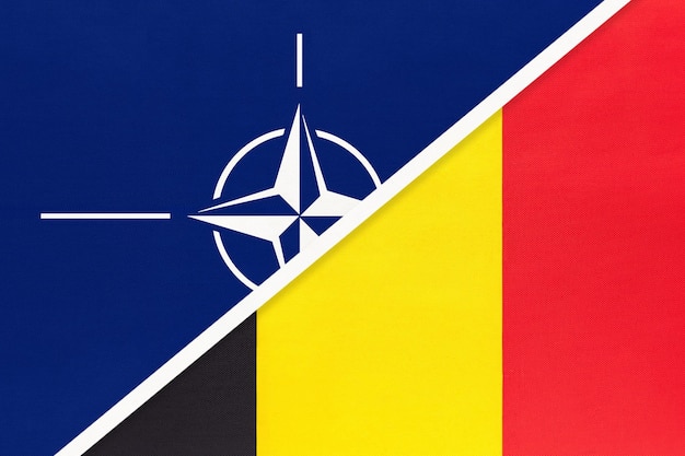 Organisation des Nordatlantikvertrags oder NATO vs. belgische nationale Stoffflagge