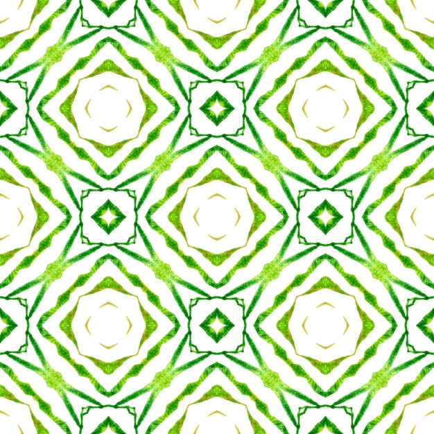 Organische Fliesen Grünes delikates Boho-Chic-Sommer-Design Trendiges organisches grünes Rahmen Textilerzeugnis, ekstatischer Druck, Badekleidung, Gewebe, Tapete, Verpackung