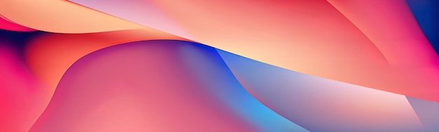 Organischer abstrakter bunter Farbverlauf Panoramahintergrund Hintergrund Generative AI