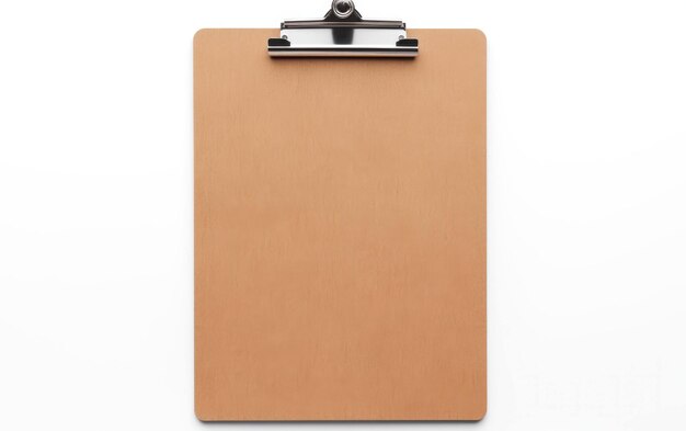 Organizar com um clipboard portátil em fundo branco