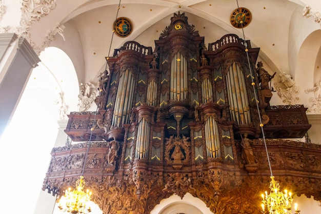 Foto Órgano en la iglesia de nuestro salvador en copenhague, dinamarca