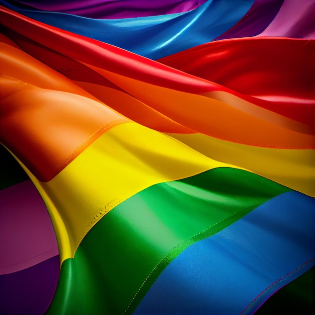 Foto orgullo de la bandera del arco iris ia generativa