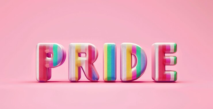 Foto orgullo colorido una vibrante declaración de identidad e igualdad sobre un fondo rosa