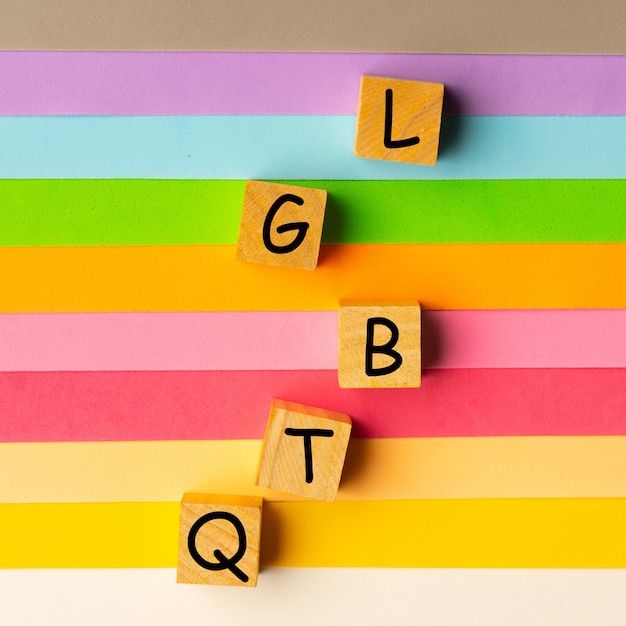 Orgullo LGBT. Lesbiana Gay Bisexual Transgénero. El concepto de amor arcoiris. Derechos humanos y tolerancia. Póster, postal, pancarta y fondo
