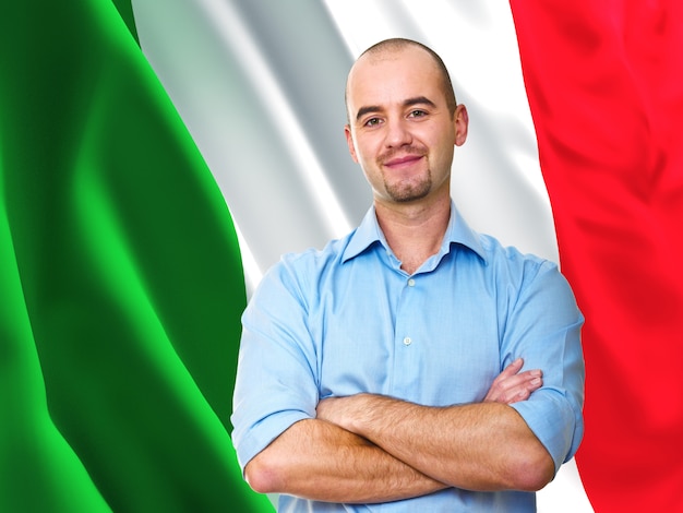 Foto orgulloso italiano