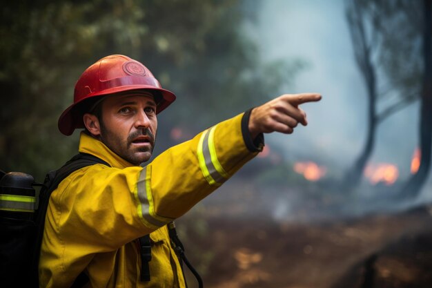 Foto orientação de resposta a incêndios