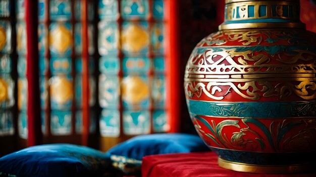 Orientalische Räume, die für das neue Jahr geschmückt sind