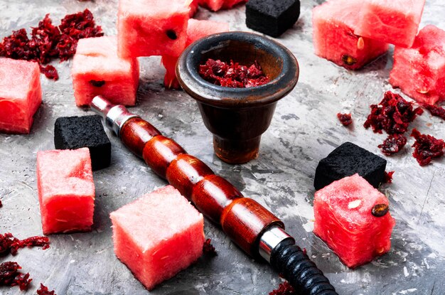 Orientalische Shisha mit Wassermelone