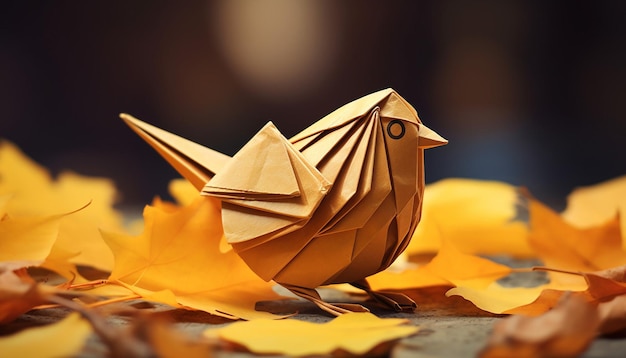 origami del concepto de acción de gracias