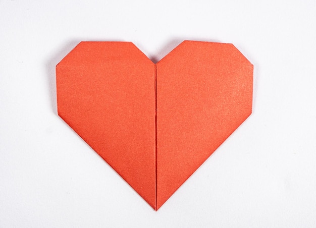 Origami para el día de San Valentín corazón de papel